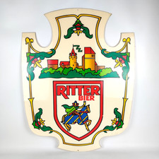Vintage Werbeschild Dortmunder Ritter Bier 80er Kunststoff 95x74 cm