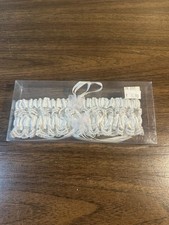 Vintage White Lace Bridal Garter Set Wedding Toss Keepsake w/ Box