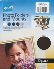 8"x6" Portrait Photo Mount Slip in Photo Folder Brown Pack Of  10