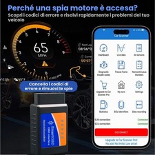 OBD Diagnosi Auto Bluetooth OBD Ii Leggi Cancella Codici di Errore Strumento Dia - Miniatura 3