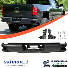 Black Rear Step Bumper Assembly For 2014-2018 Chevy Silverado Gmc Sierra 1500