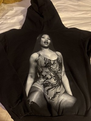 Nicki Minaj Hoodie Medium Pink Friday 2 World Tour Sweatshirt Fleece Hip Hop Y2K