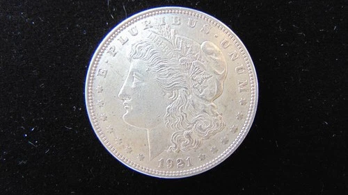 1921 P Morgan Silver Dollar $1 Choice BU Nice Coin #56