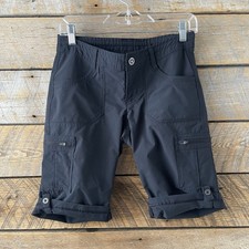 Kuhl Horizon Womens Sz 2 Performance Cargo Roll Up Shorts Ripstop Outdoor Hiking