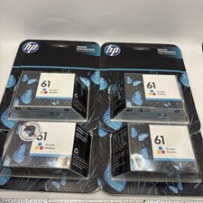 Lot of 4 Genuine HP 61 Tri-color Ink Cartridges CH562WN New Sealed READ DESCRI