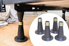 4PCS Reinforced Plastic Bed Frame Feet to Replace Wheels. Raise Bed by 2.6 in.