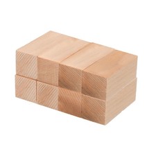 8Pcs Basswood Carving Block, 0.8"x0.8"x2" Square Wooden Dowels Blocks