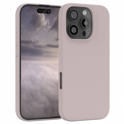 Silikonhülle für Apple iPhone 16 Pro Handyhülle Schutz Hülle Cover Rosabraun