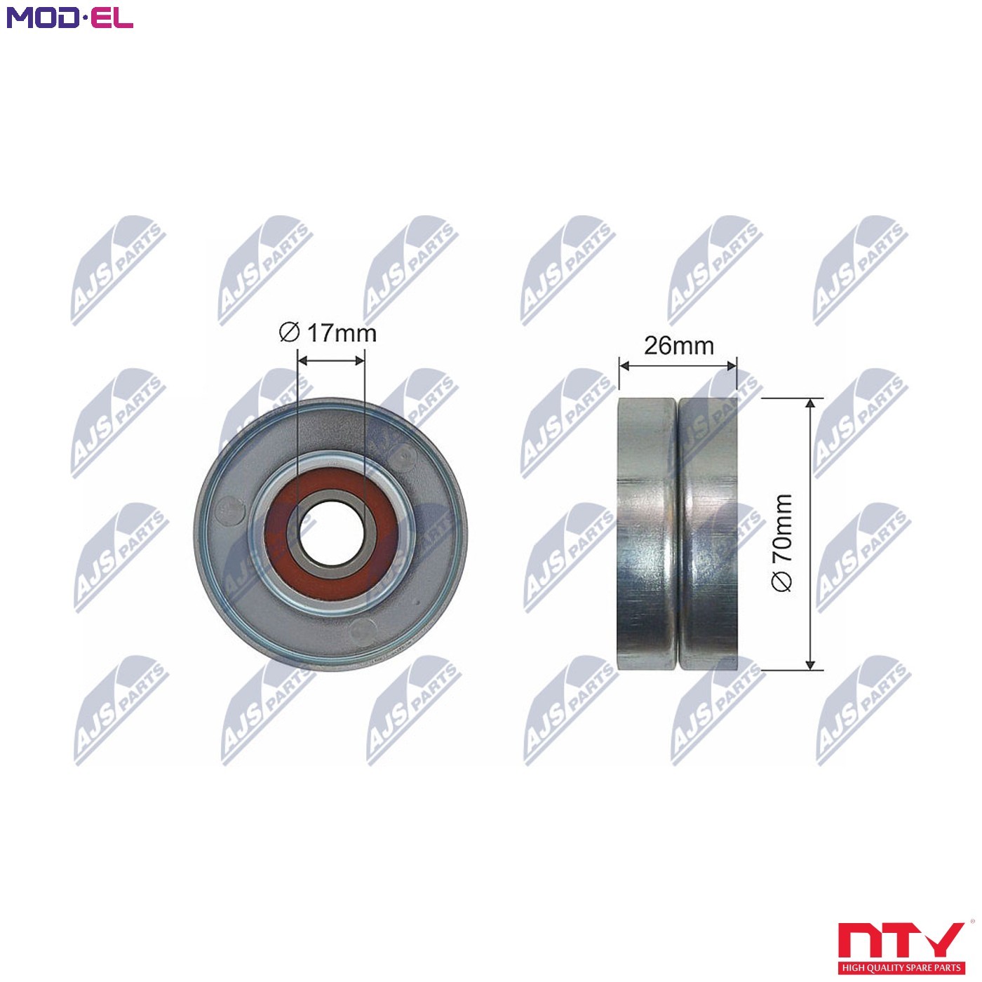 RNK-CH-008A NTY Tensioner Pulley, V-ribbed belt for CHRYSLER,JEEP - Image 8
