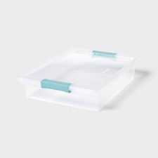 5.8qt Clear Storage Bin with Latches