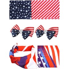 JOYIN 4 Pcs Patriotic Accessories Set - 1 Count Pack of 1 , Red, White, Blue