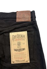 ONI DENIM ONI-622ZR-BKBK 20oz Secret Black Denim Relax Tapered-One Wash 32-38