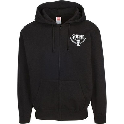 RUSH Rock Band Men's Black Zip Hoodie (Multiple Variations)
