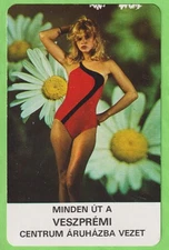 Hungarian 1983 Pocket Calendar Card Pin-up Erotic Centrum Socreal zs69