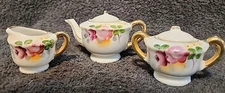 Miniture Ucagco Porcelain Tea Set Vntg Floral