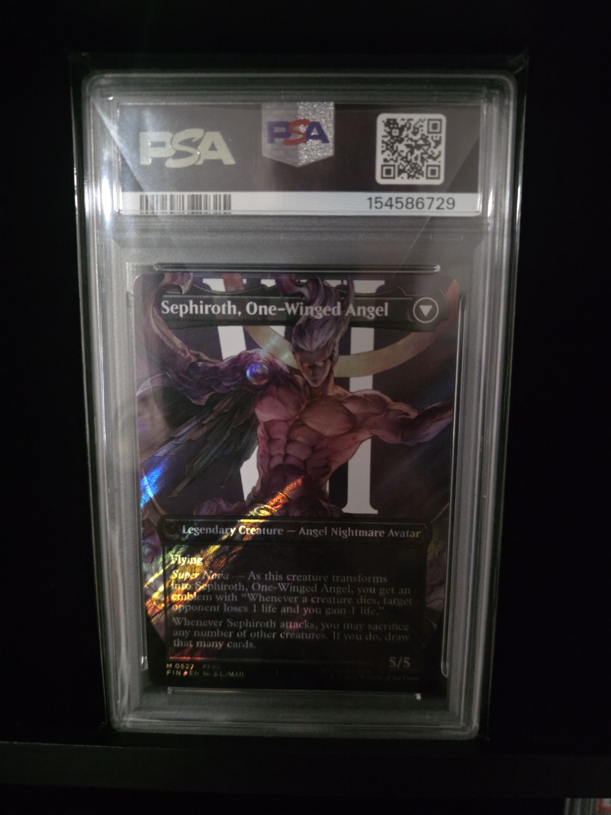 PSA 10 Sephiroth, Fabled SOLDIER (Borderless) (Surge Foil) Final Fantasy Foil view 4