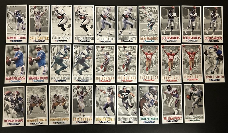 1992 Gameday Football Lot 25+ - Montana/Rice/Marino/Moon/Irvin - HOF