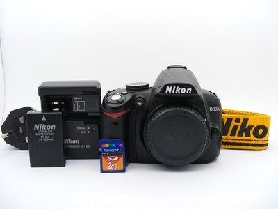 Nikon D3000 10.2MP digital camera No 7439336 + Battery/Charger, Card , Strap etc