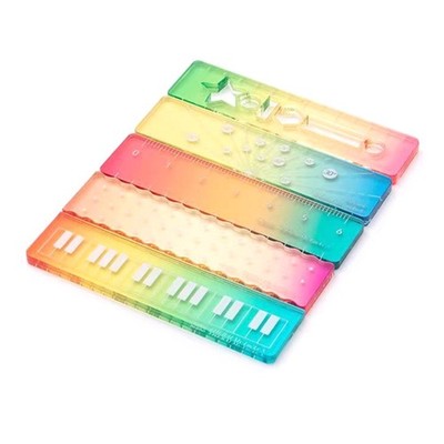 Multipurpose Pocket Drawing Ruler Featuring Plastic Construction Clear Markings