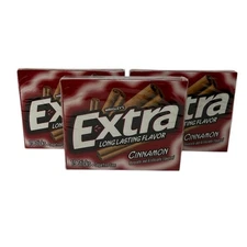Wrigley's EXTRA Cinnamon Sugarfree Gum 3 Pack of 15 Sticks Sugar Free NEW 03/26