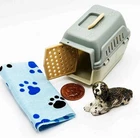 Dolls House Dog Pet Carrier With A Resin dog and Blanket 1:12 Scale tumdee