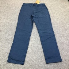 Nautica Pants Mens 36x32 Blue Chino Classic Fit Straight Leg Casual Pockets