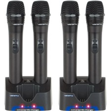 VocoPro UHR-9  4-channel Rechargeable UHF handheld Mics and Chargers Upgrade