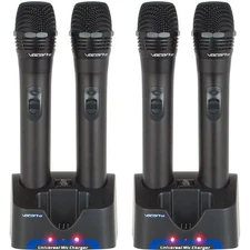 VocoPro UHR-9   4-channel Rechargeable UHF handheld Mics and Chargers Upgrade