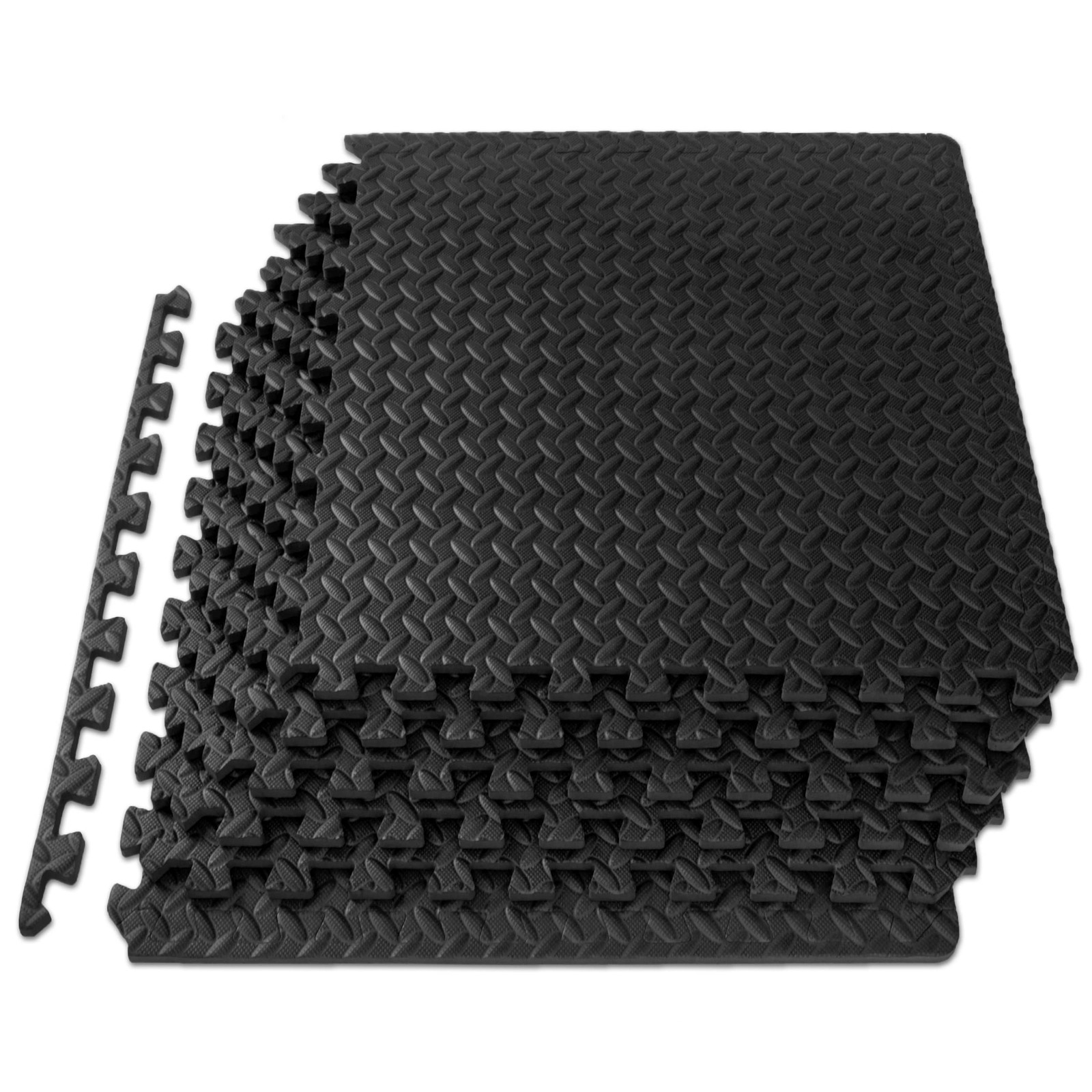 EVA Interlocking Foam Exercise Mat for Home Gym, Kids Flooring, 24 Sq Ft