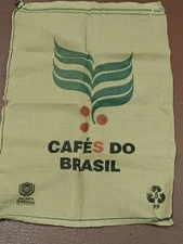 Coffee Bag Jute Burlap Sack Authentic Cafe Do Brasil Brazil