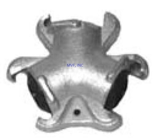 Triple conector universal acoplamiento pie gallo hierro enchapado accesorio Chicago SFTW00 - Imagen 2 de 3
