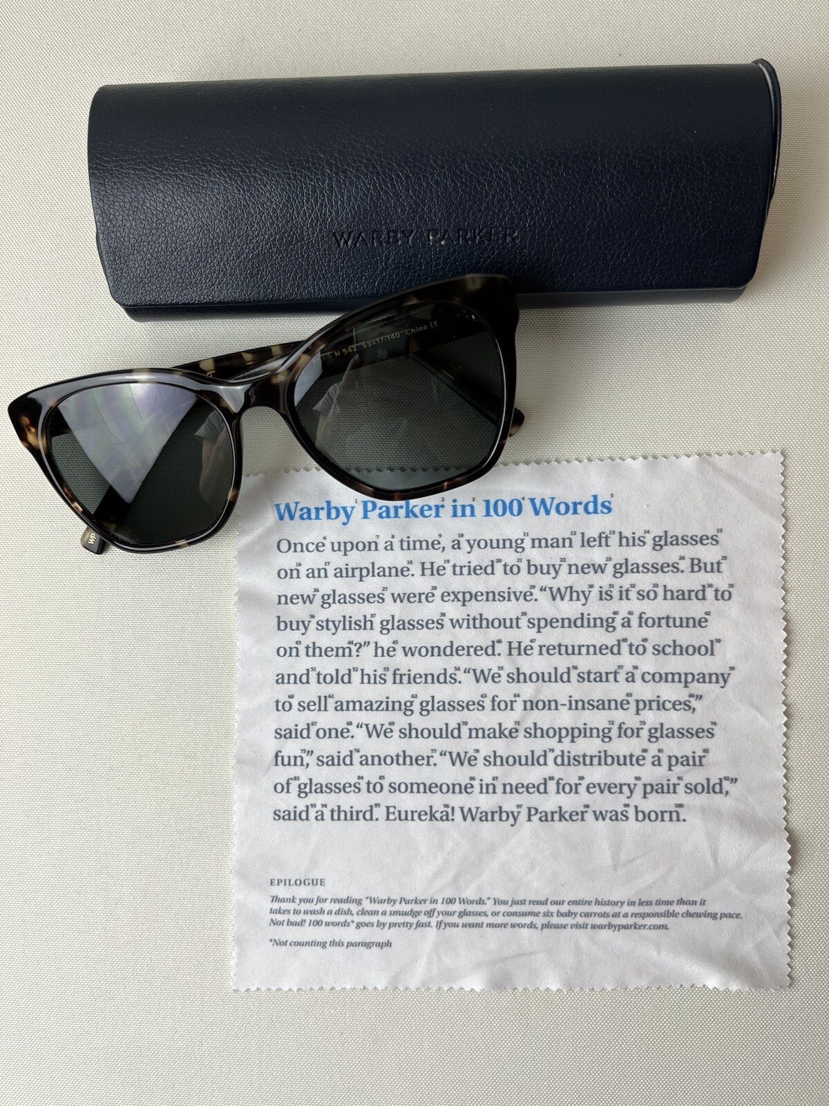 Warby Parker Rhea N 542 Tortoise Frames w/Case