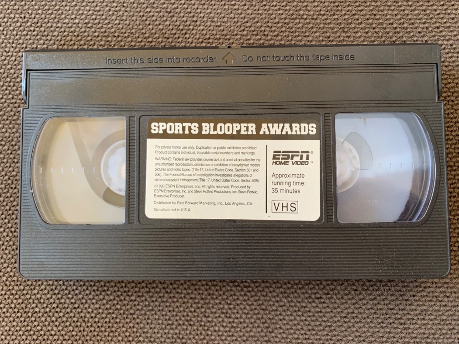 Sports Blooper Awards VHS Tape ESPN Home Video 1990 Chris Berman eBay