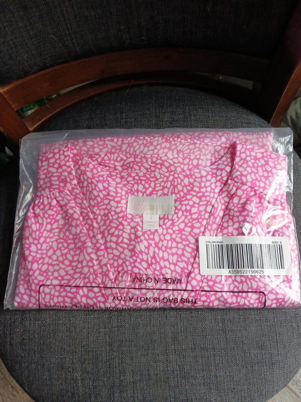 NWT Belle By Kim Gravel Flutter Sleeve V-neck Blouse Small Pink A350522