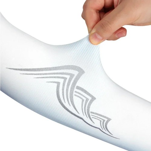 1 Pair Anti-Slip Ice Silk Arm Sleeves - Breathable Sunscreen for Outdoor Sports - Picture 4 of 14
