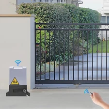 4400LBS Automatic Electric Sliding Gate Opener Operator Rack Driven+Remotes&Rack