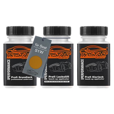 Autolack Lackstift Set für Seat S1W Tribu Yellow Perl Tribu Metallic 3 x 50ml