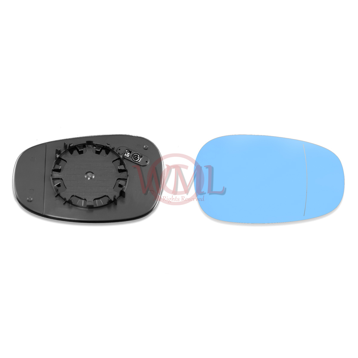 BMW 1 SERIES 10->12 DOOR/WING MIRROR GLASS BLUE ASPHERIC,HEATED & BASE,RIGHTSIDE