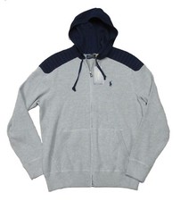 Polo Ralph Lauren Men's Gray/Navy Colorblock Full Zip Hoodie