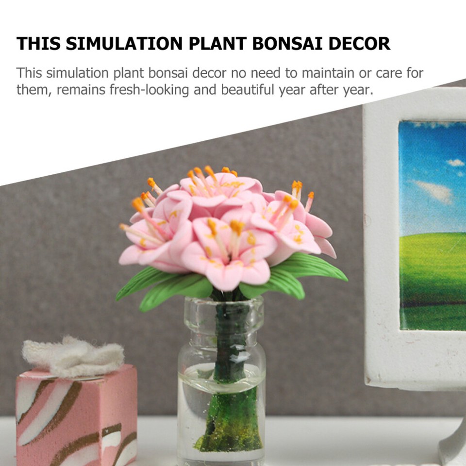 Miniature Plant Resin Bonsai House Plants Artificial Dollhouse Potted