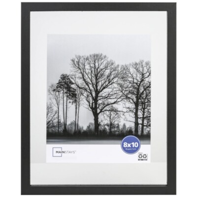 Mainstays 11x14 Float to 8x10 Linear Float Black Picture Frame
