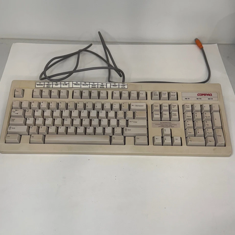Compaq Keyboard Vintage Computer Keyboard Wired 120656-001 A - Image 2 of 3