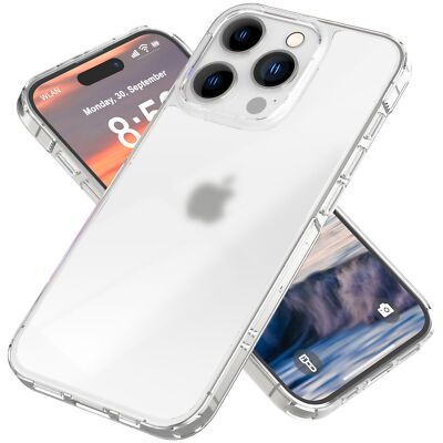 NALIA Schutzhülle iPhone 16 Pro Max Case transparent Anti-Gelb stoßfest
