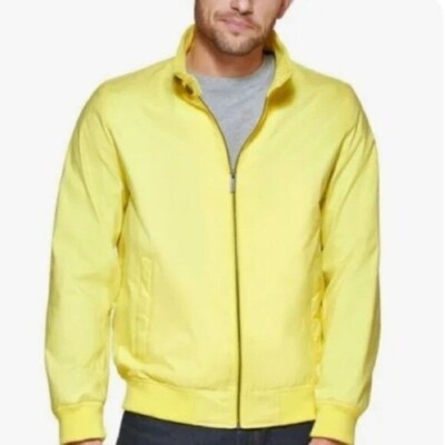New CLUB ROOMMen's Regular-Fit Bomber Jacket,  Yellow Large
