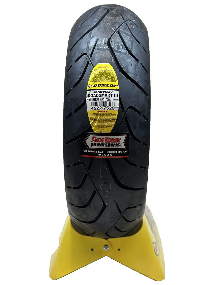 190/55ZR17 Dunlop REAR Tire 190 55ZR17 Roadsmart III 3 Motorcycle