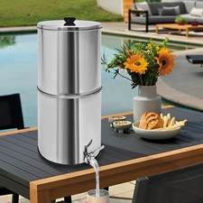 Countertop Water Purification System 8.5L Gravity-Fed Water Filter w/2 Filters