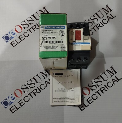 TELEMECANIQUE GV2ME06C MOTOR PROTECTION CIRCUIT BREAKER RANGE 1-1.6AMP FAST SHIP