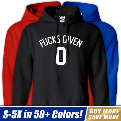 0 F*cks Given Dunk HOODIE | Jersey 00 Zero YOLO Don't Care Hooded Sweatshirt