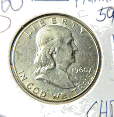 1960-D Benjamin Franklin Half Dollar BU 90% Silver 9.95