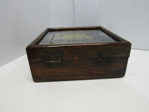 OLD RARE JOE CAMEL WOOD CLASSIC JEWELRY BOX MIRROR R.J. RENOLDS CIGARETTE BOX - Picture 4 of 6